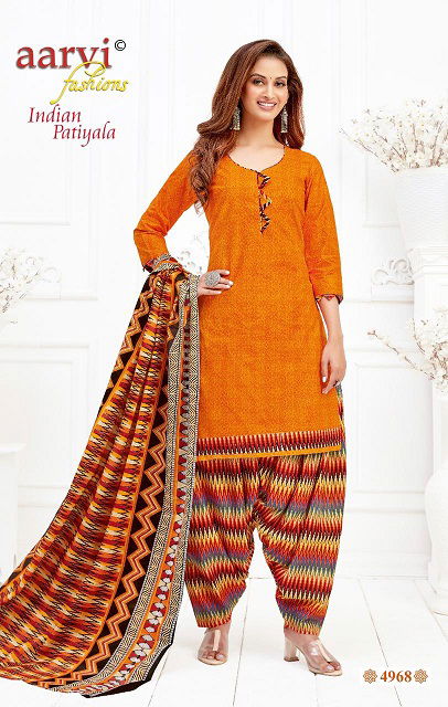 Aarvi Fashion Indian Patiyala Vol 1 Latest Fancy Designer Printed  Pure Cotton Ready made Salwar Suit Collection
